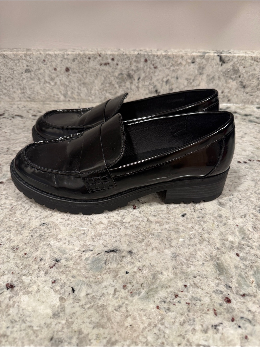 Old Navy Black Patent Penny Loafers